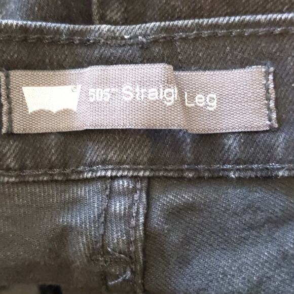 Levi's Women's Black 505 Straight Leg Jeans - Picture 8 of 9